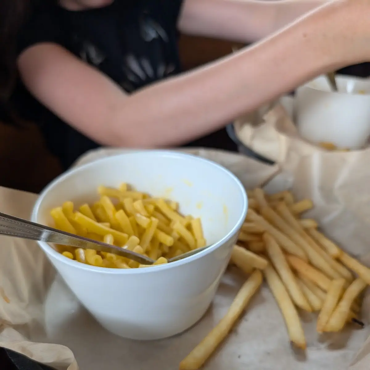 French Fries and Mac and Cheese