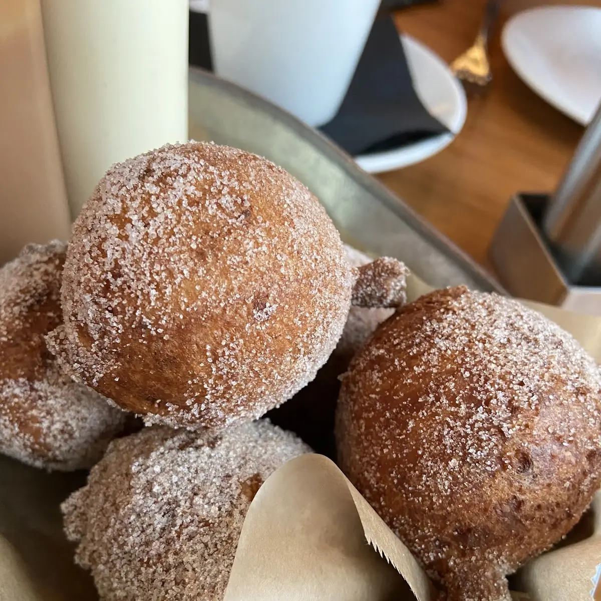 Zeppoles Dessert with Salted Caramel Sauce