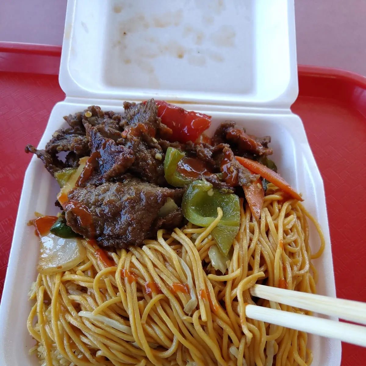 Lo Mein w Spicy Beef