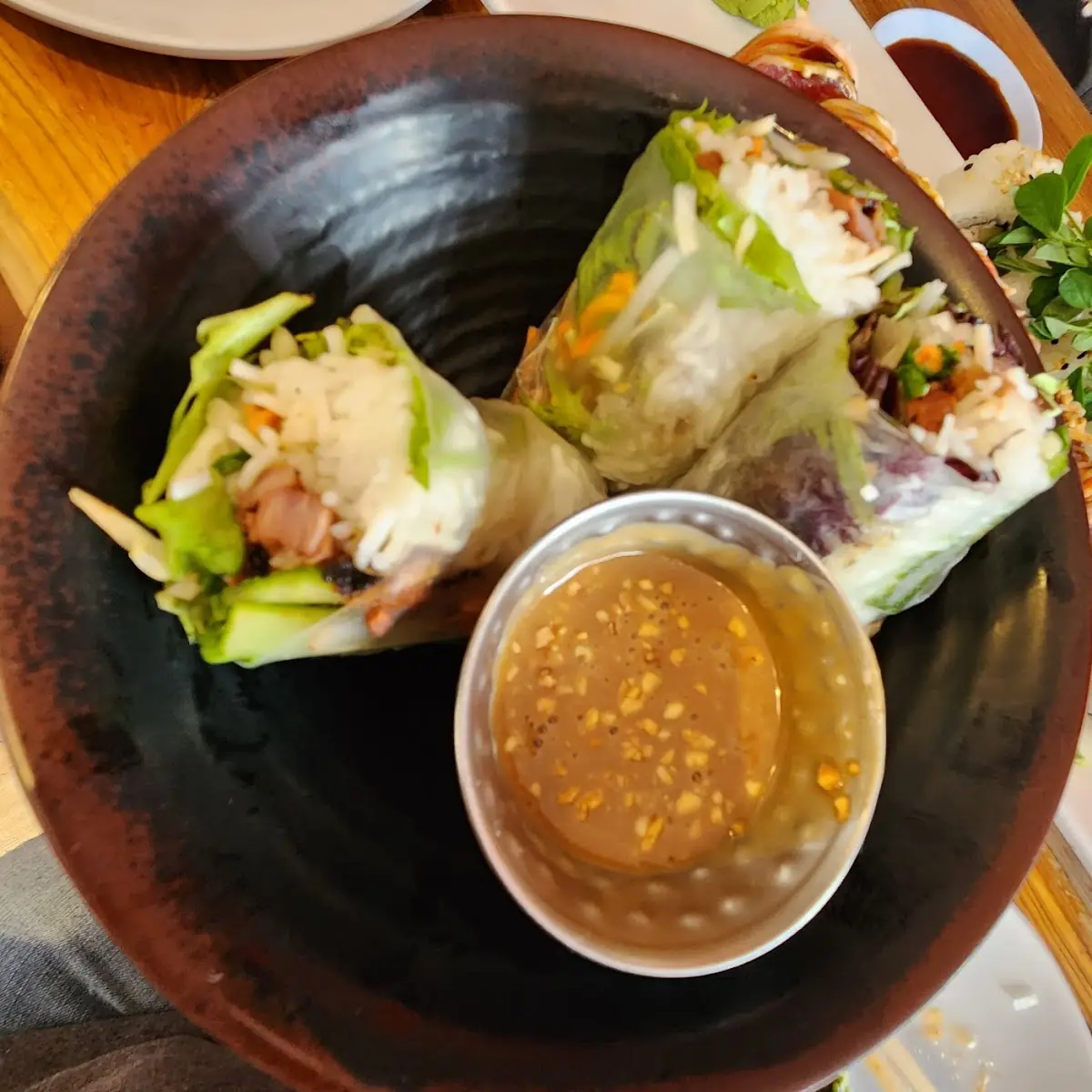 Pork Summer Rolls with Peanut Sauce