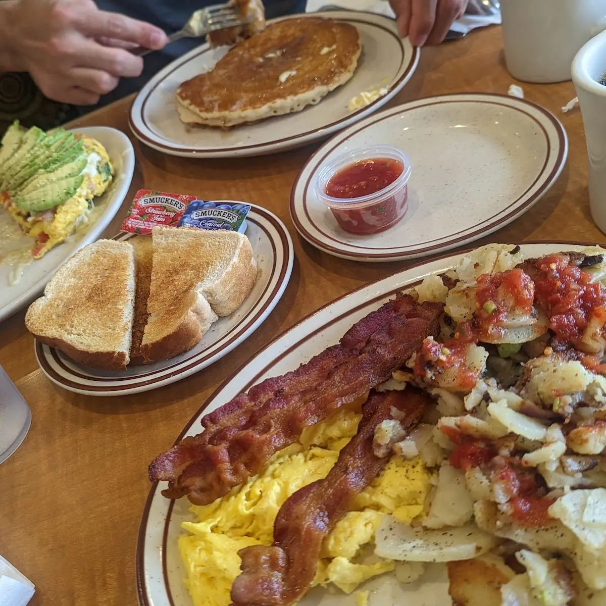 Breakfast Eggs over Medium with Hash Brown