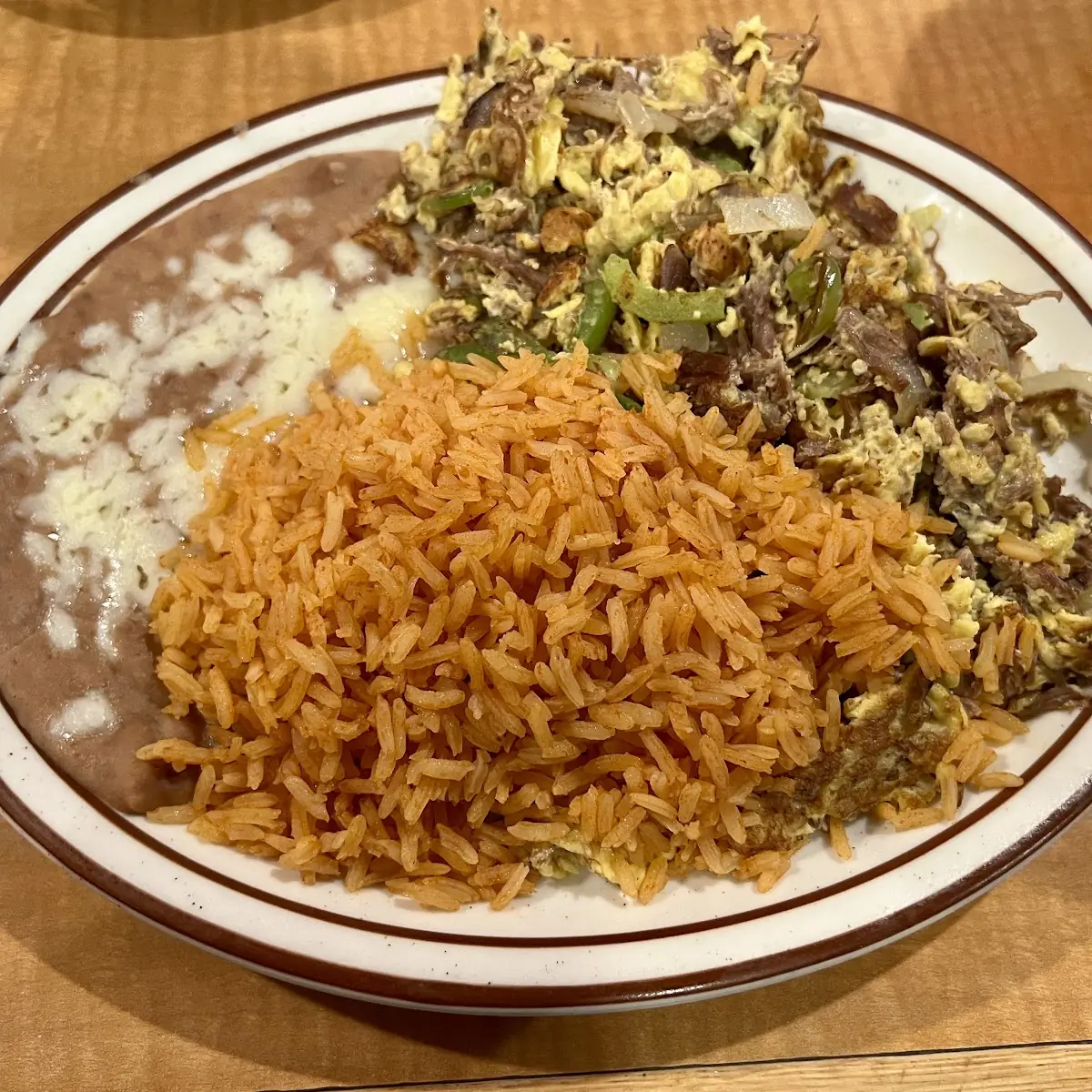 With Refried Bean Rice