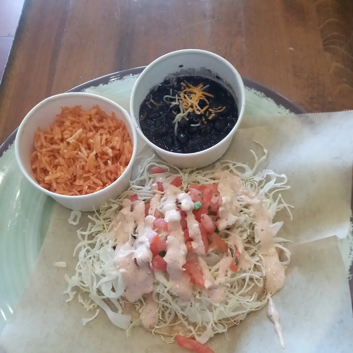 Grilled Fish Tacos with Rice and Beans