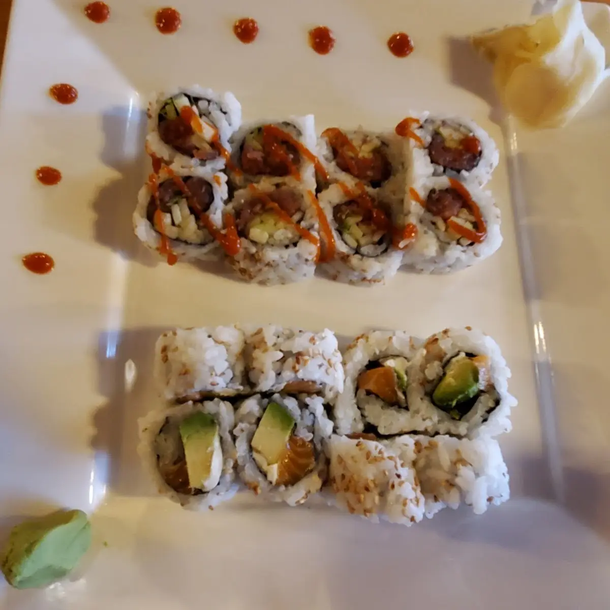Spicy Tuna Roll and Philli Roll
