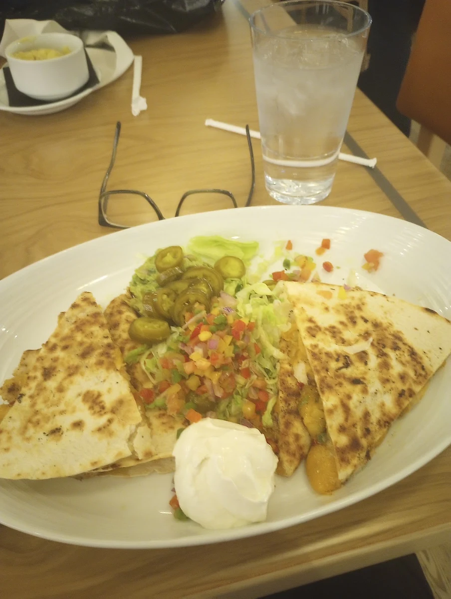 Chicken Quesadilla with Various Toppings