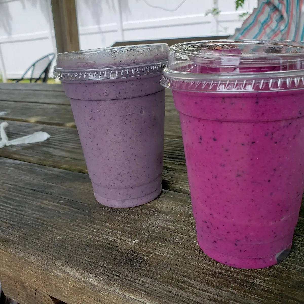 PB&J and Dragon Fruit Smoothies