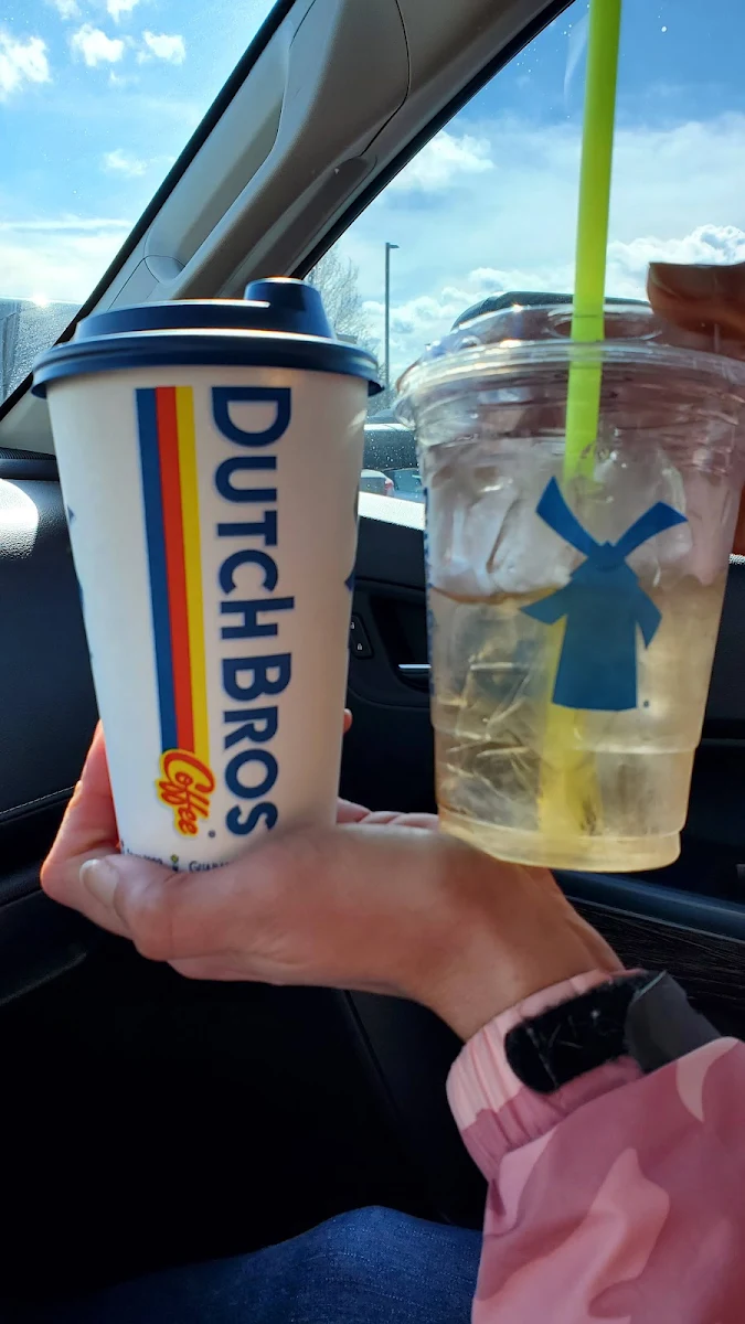 Kicker and Iced Green Tea Latte