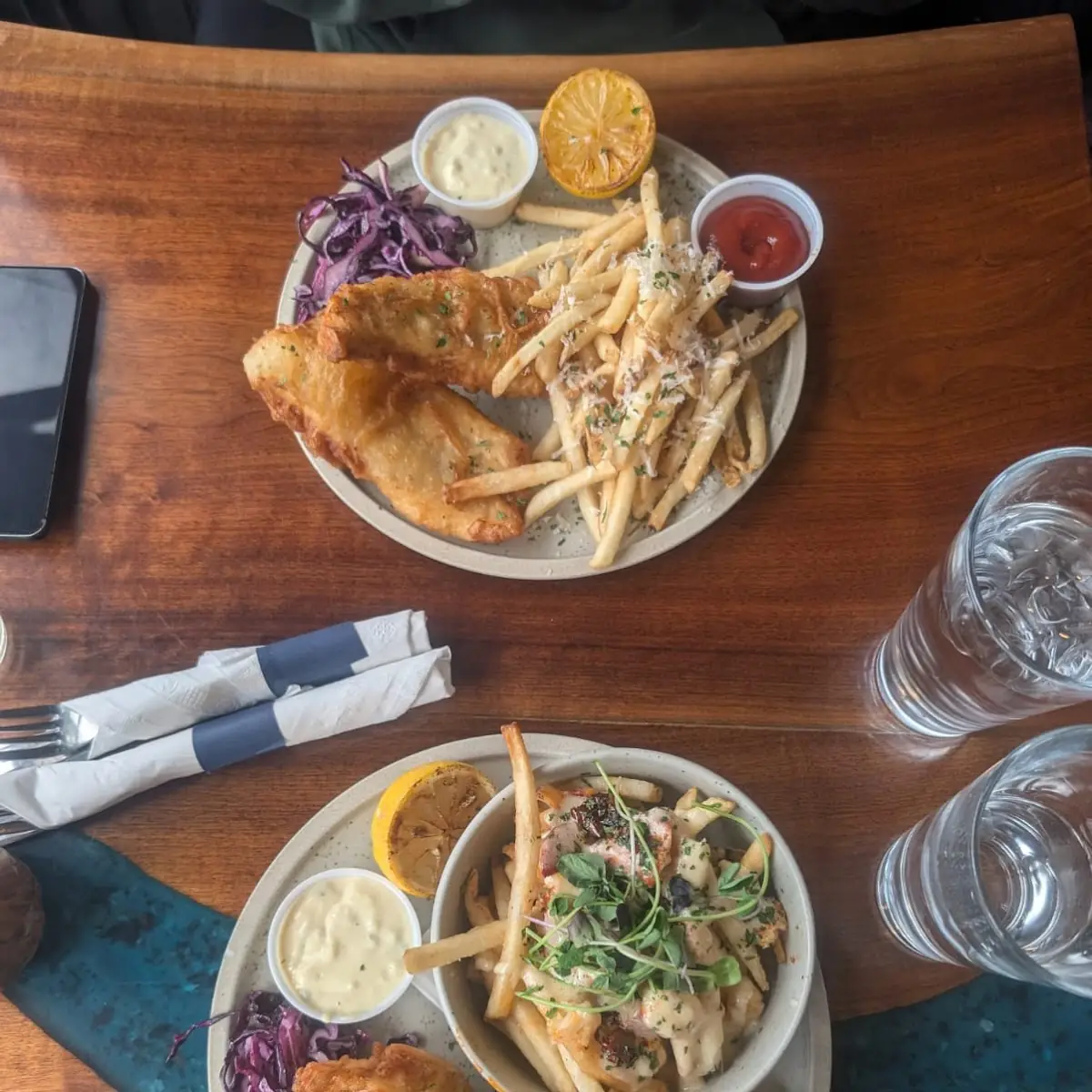 Fish and Chips Parmesan, L'Écluse - halte gourmande