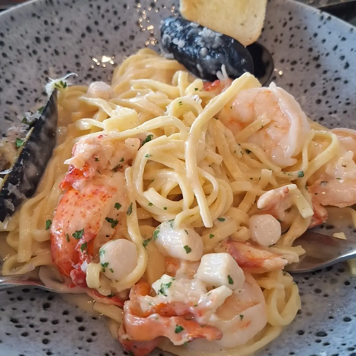 Seafood Linguine, L'Écluse - halte gourmande