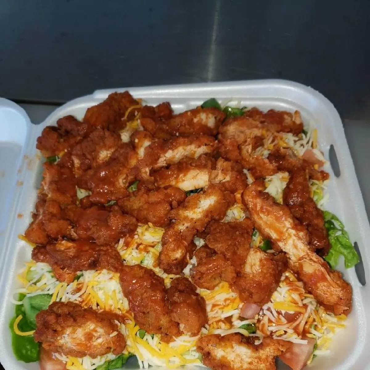 Buffalo Chicken Tender Salad