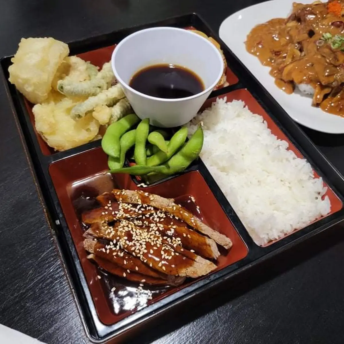 Bento Box with Spicy Chicken Teriyaki
