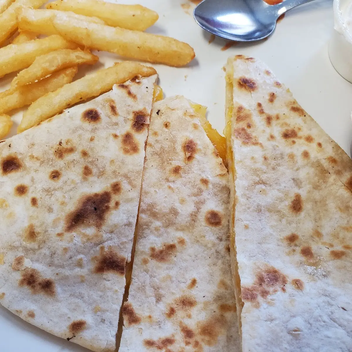 Cheese Quesadilla and Fries