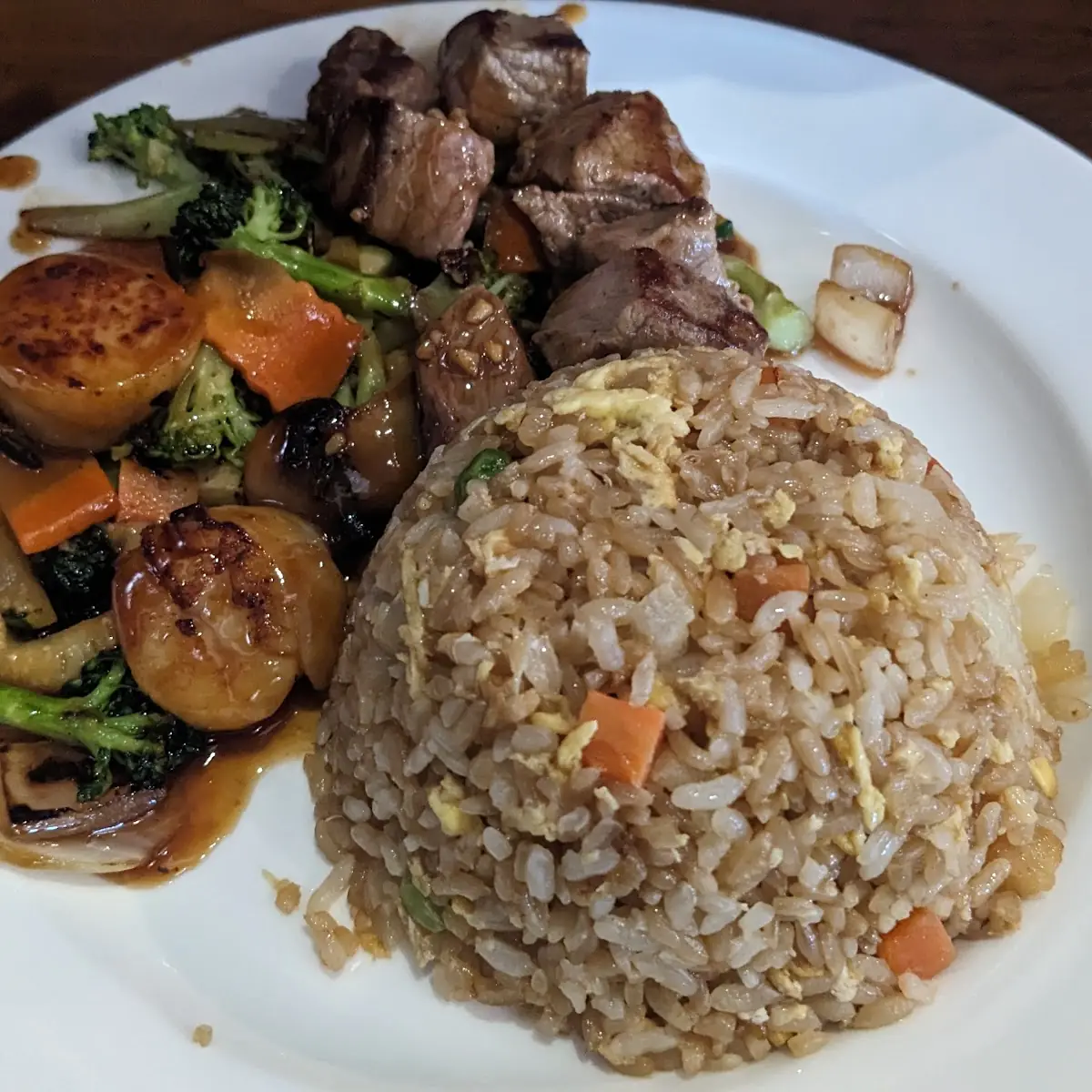 Beef and Scallops with Mixed Vegetables
