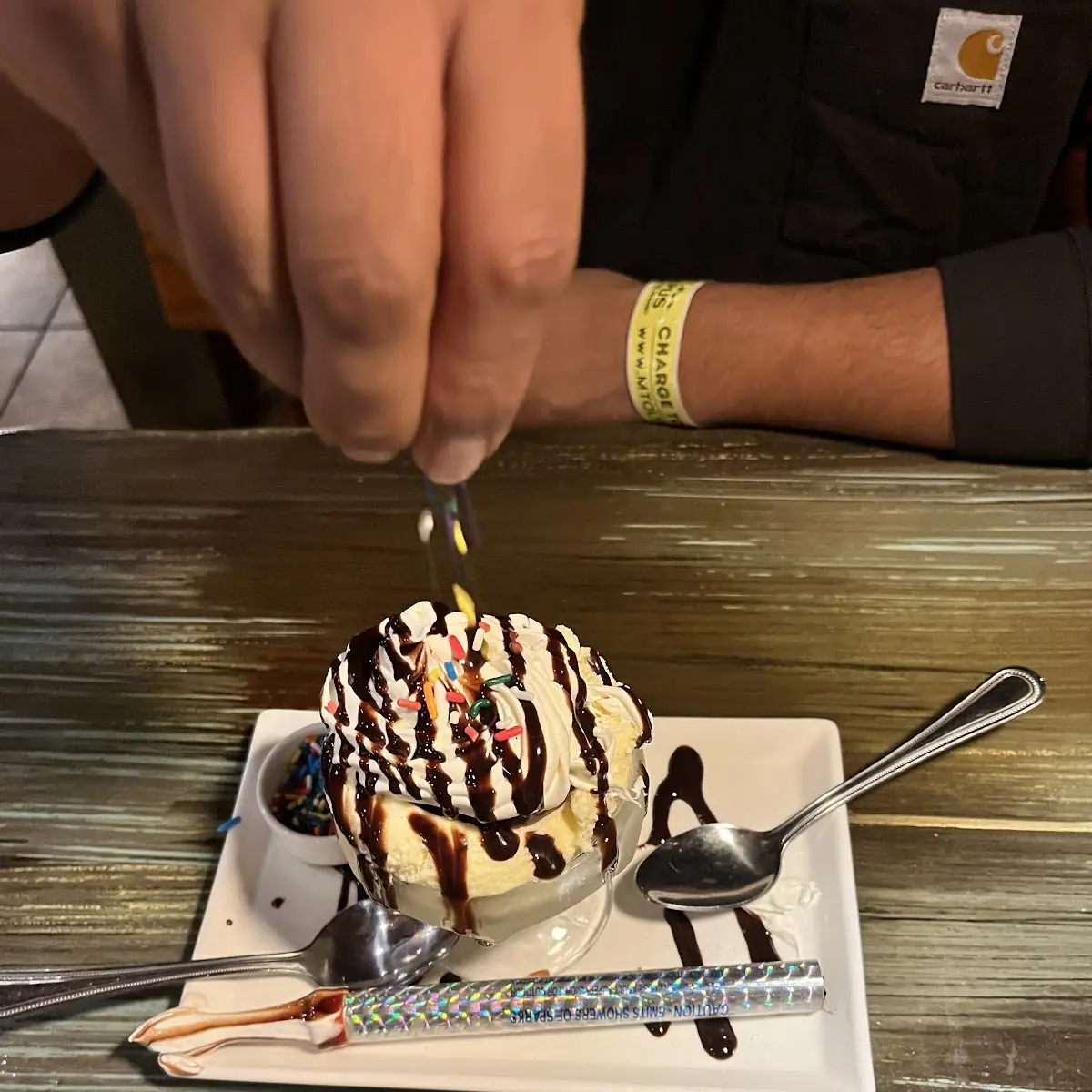 Hot Rocks Fudge Volcano