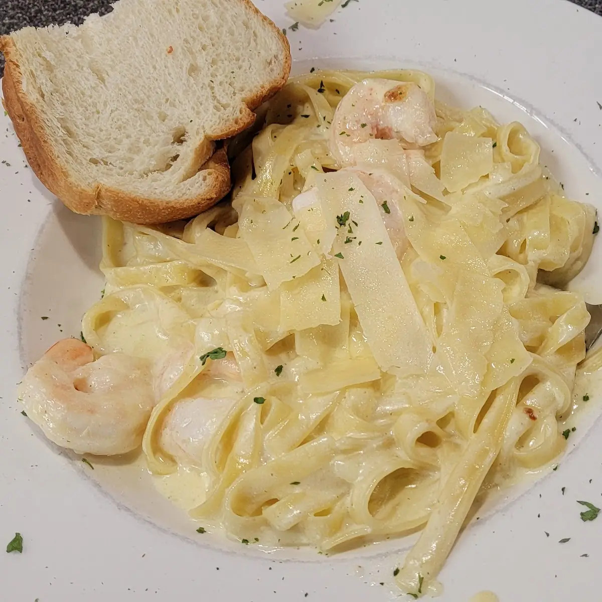 Shrimp and Chicken Alfredo