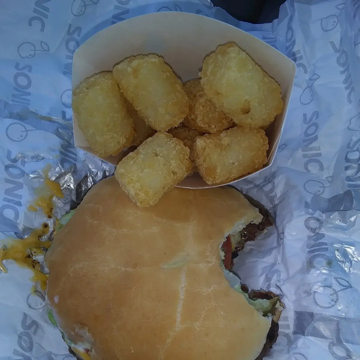 Cheeseburger Number One with Tater Tots