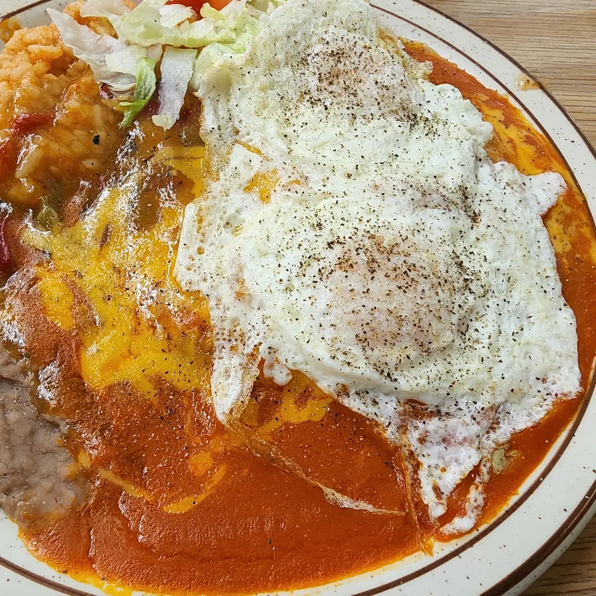 Cheese Enchilada with Egg