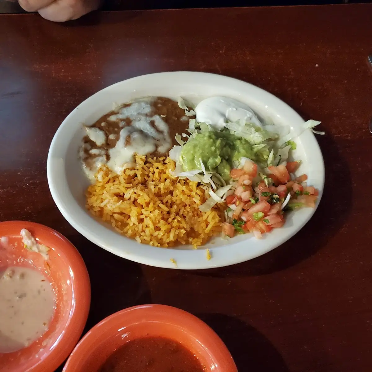 One Taco One Enchilada & One Bean Tostada