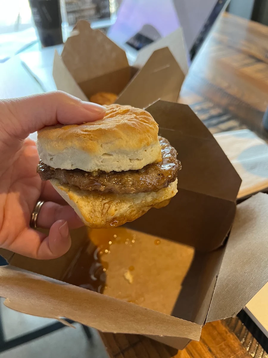 Honey Hot Sausage Biscuit