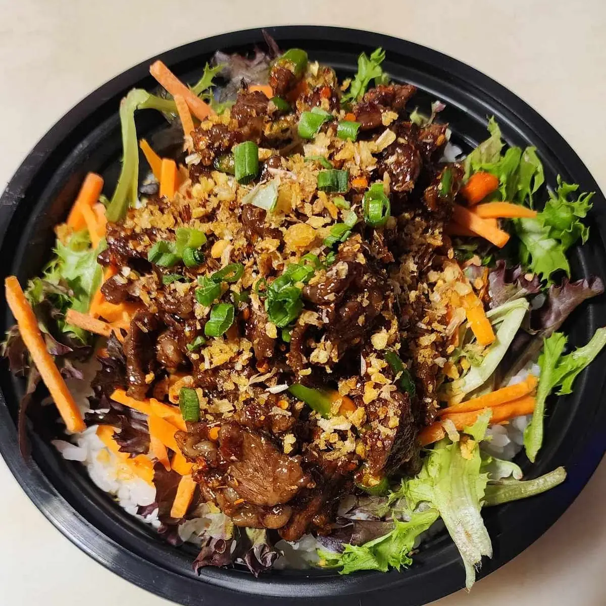 Beef Garlic Rice Bowl