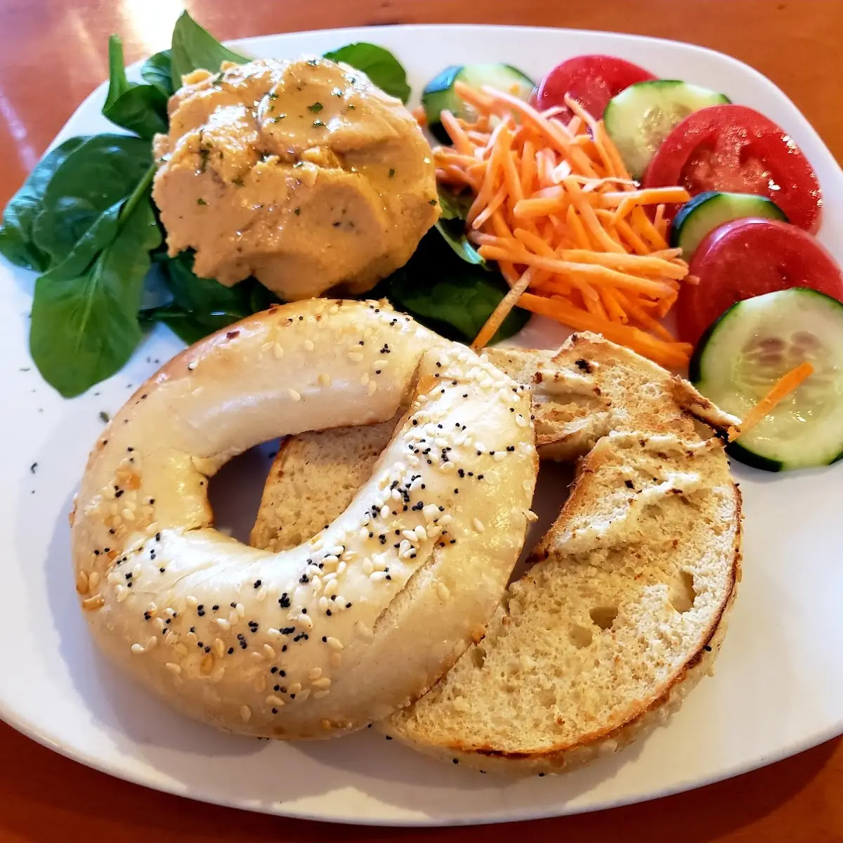 Greek Hummus Bagel