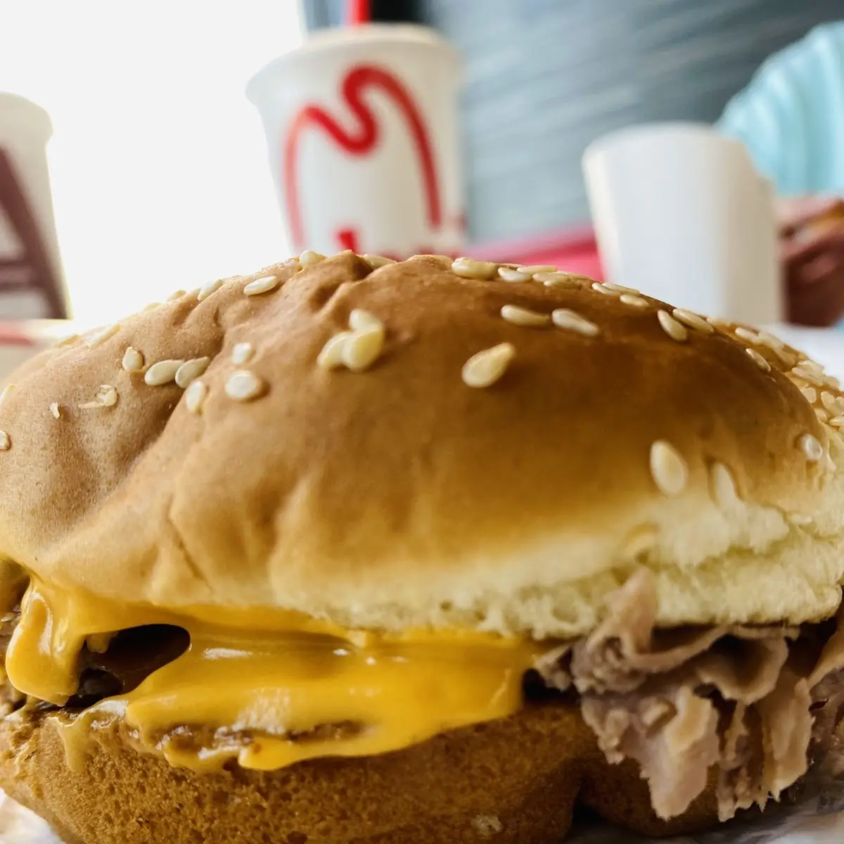 Original Roast Beef Sandwich with Nacho Cheese
