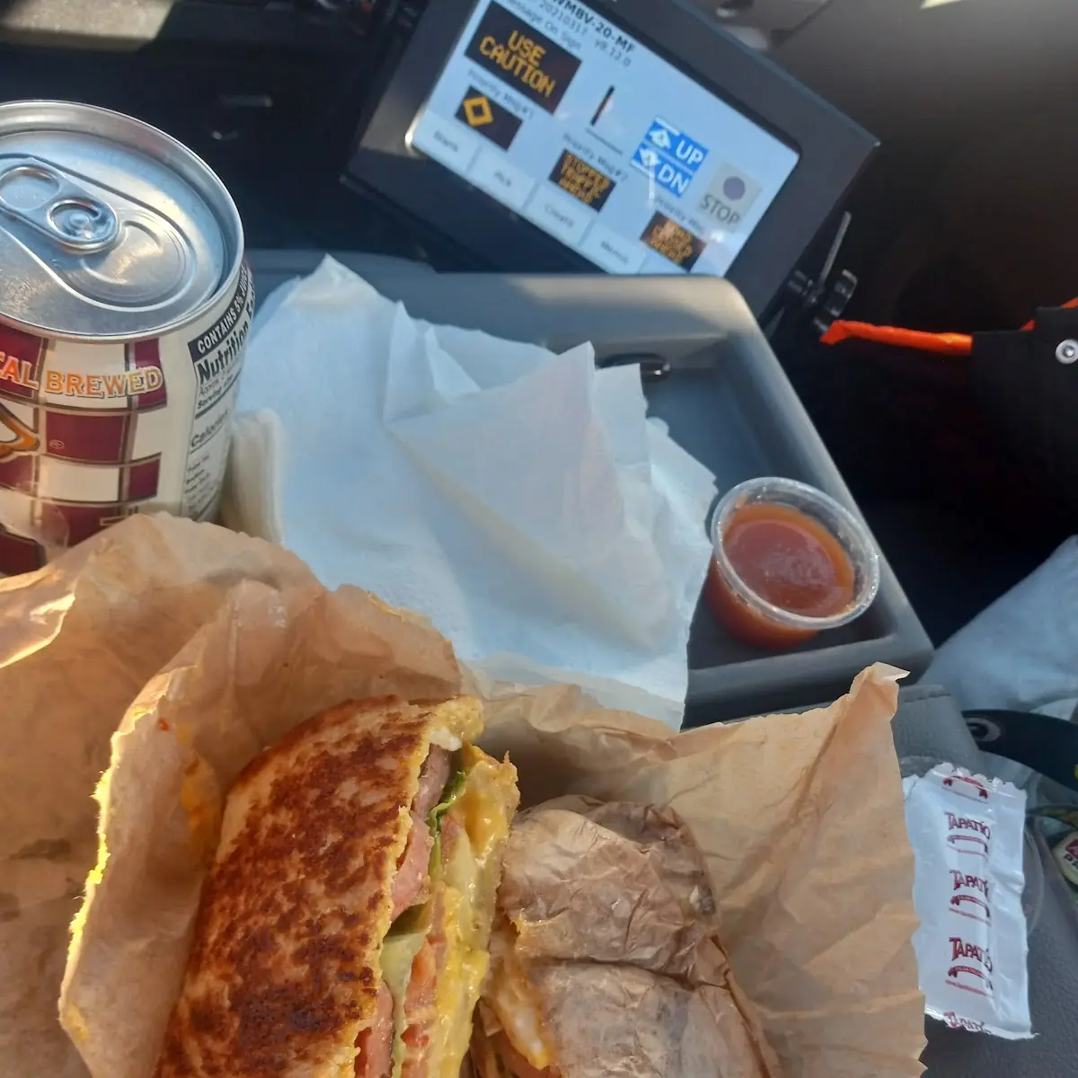 Breakfast Sandwich with Hot Links