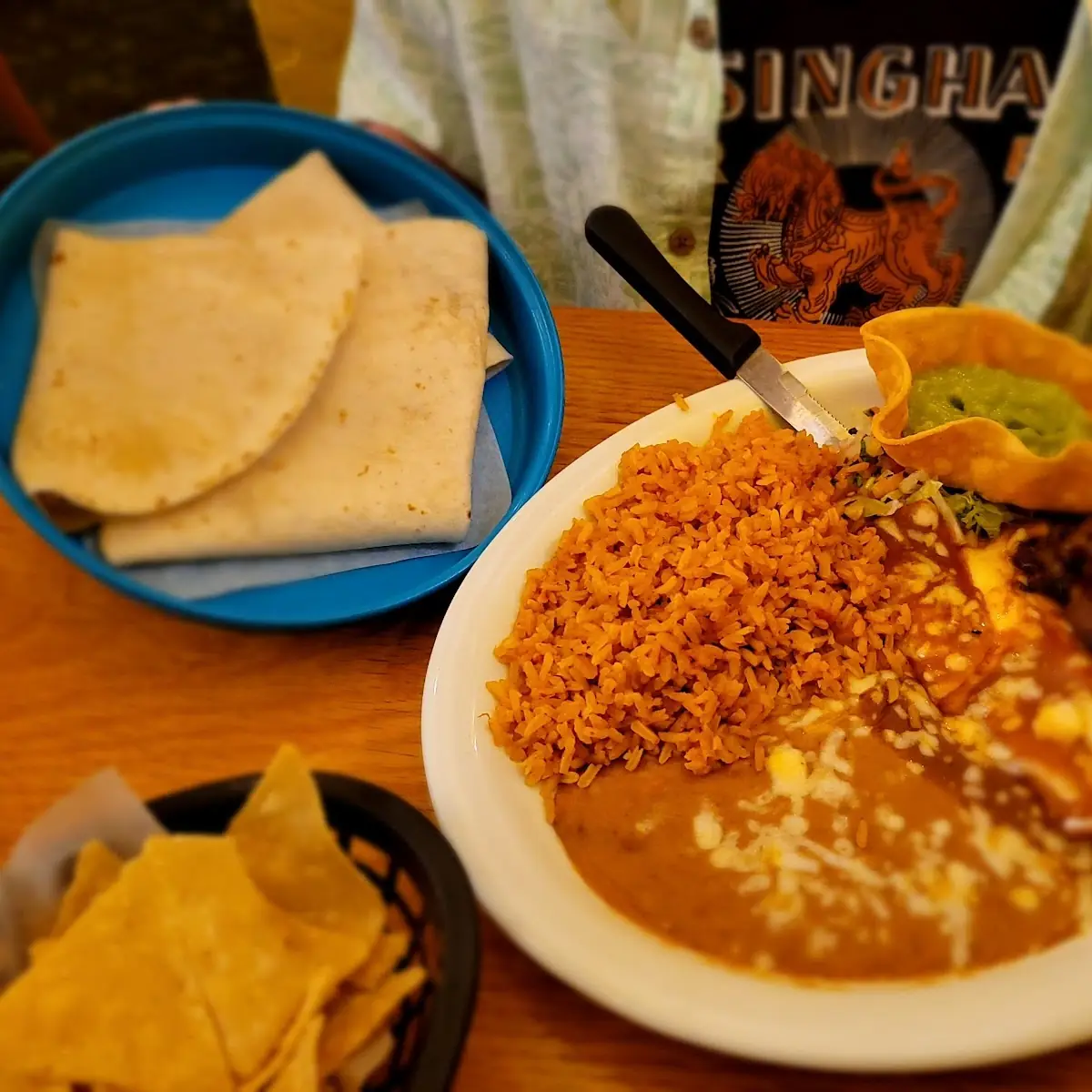 2. Beef Enchilada, Tamale & Beef Taco