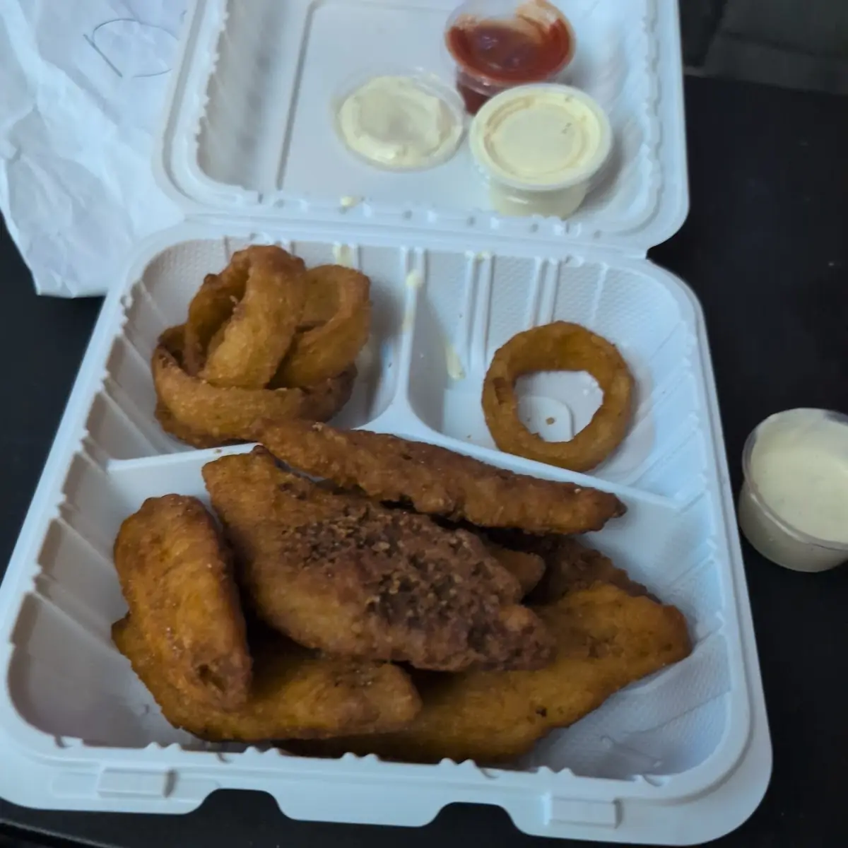 Double Fish with Onion Rings