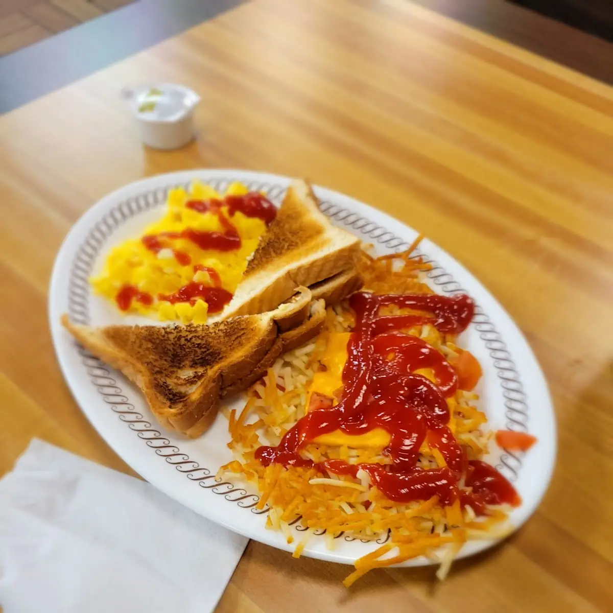 Scrambled Eggs and Hash Browns