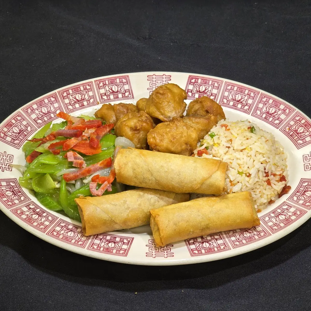 Chow Mein Fried Rice Sweet & Sour Chicken Egg Roll