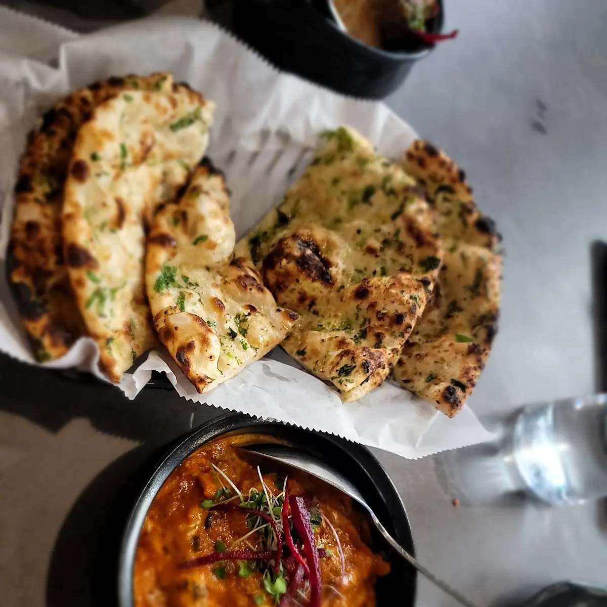 Hariyali Chicken and Goat Curry