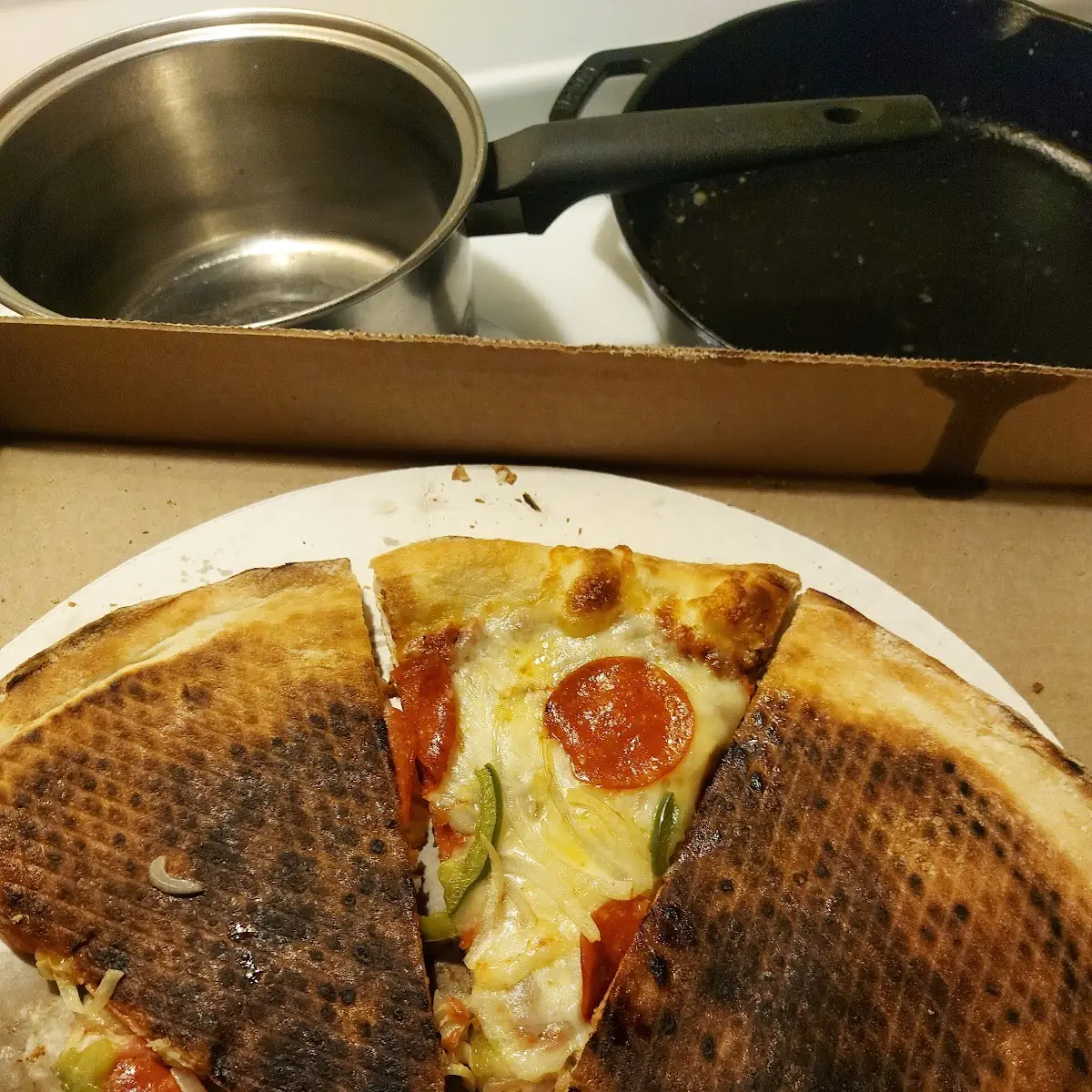 Pepperoni Green Pepper & Onion Pizza