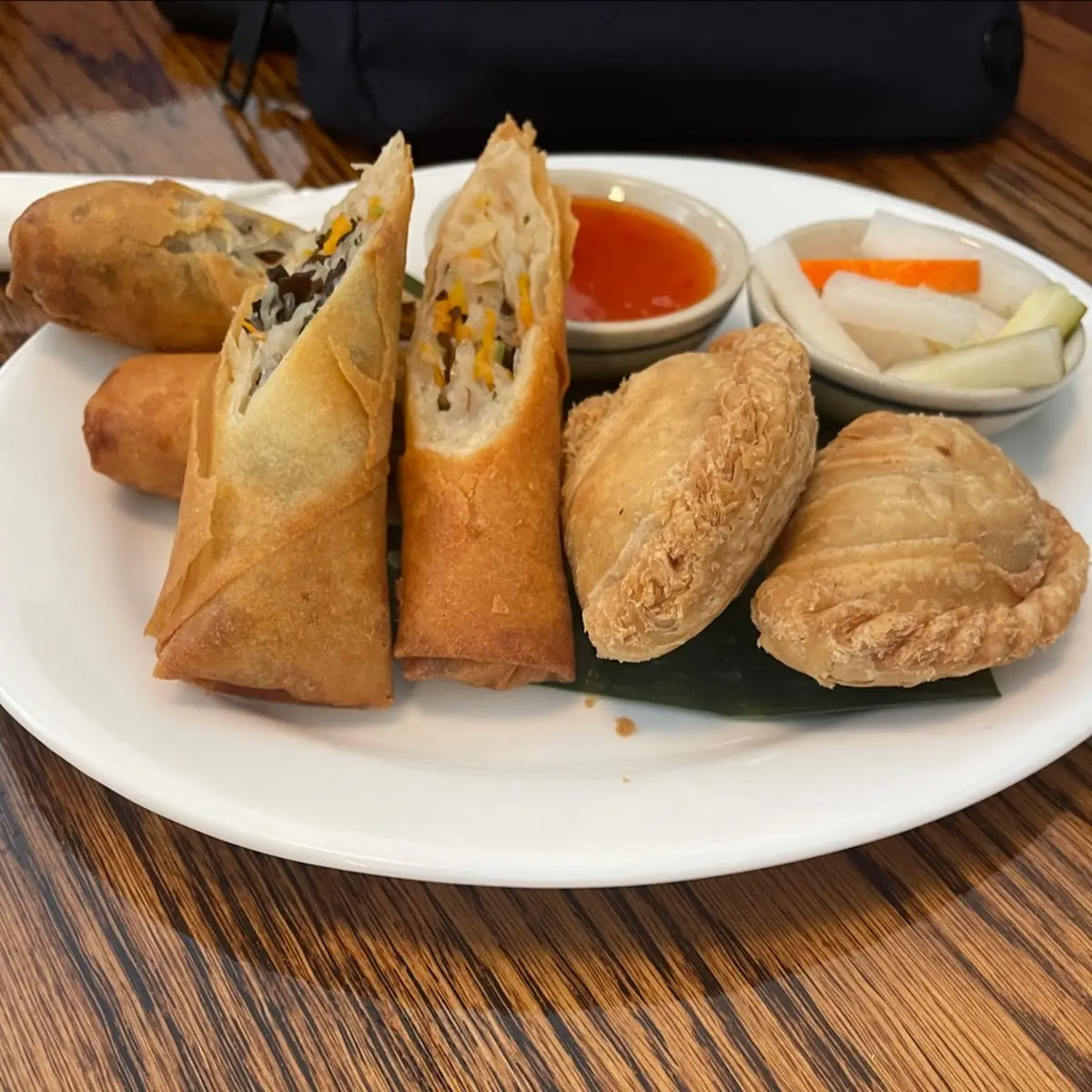 Spring Roll and Thai Curry Puff