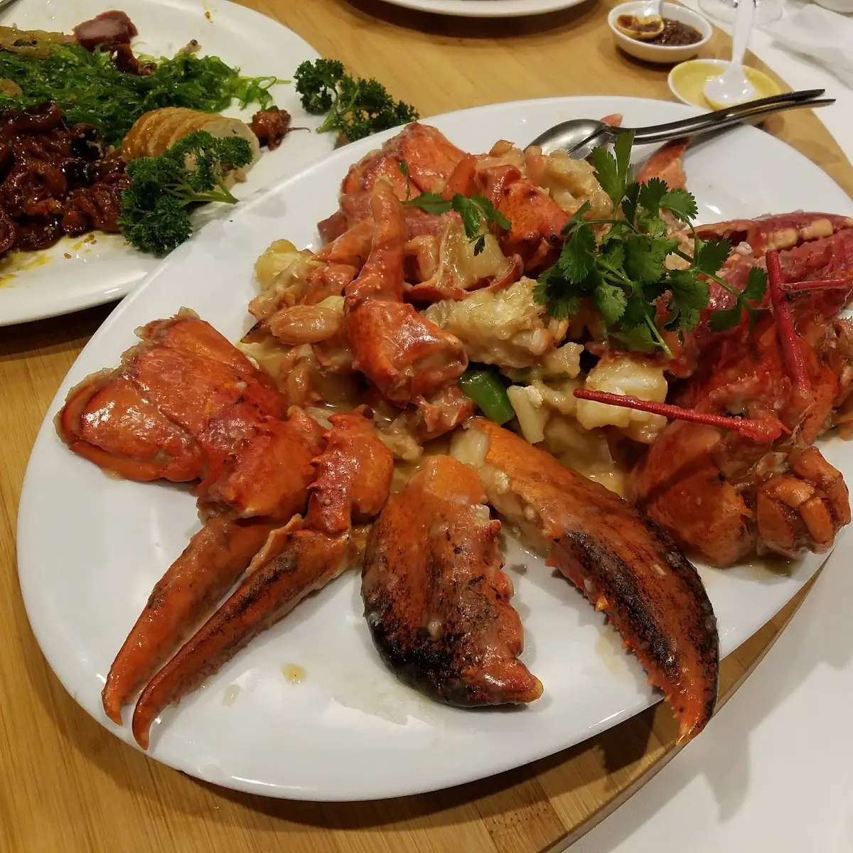 Lobster with Ginger & Scallion E-Fu Noodles
