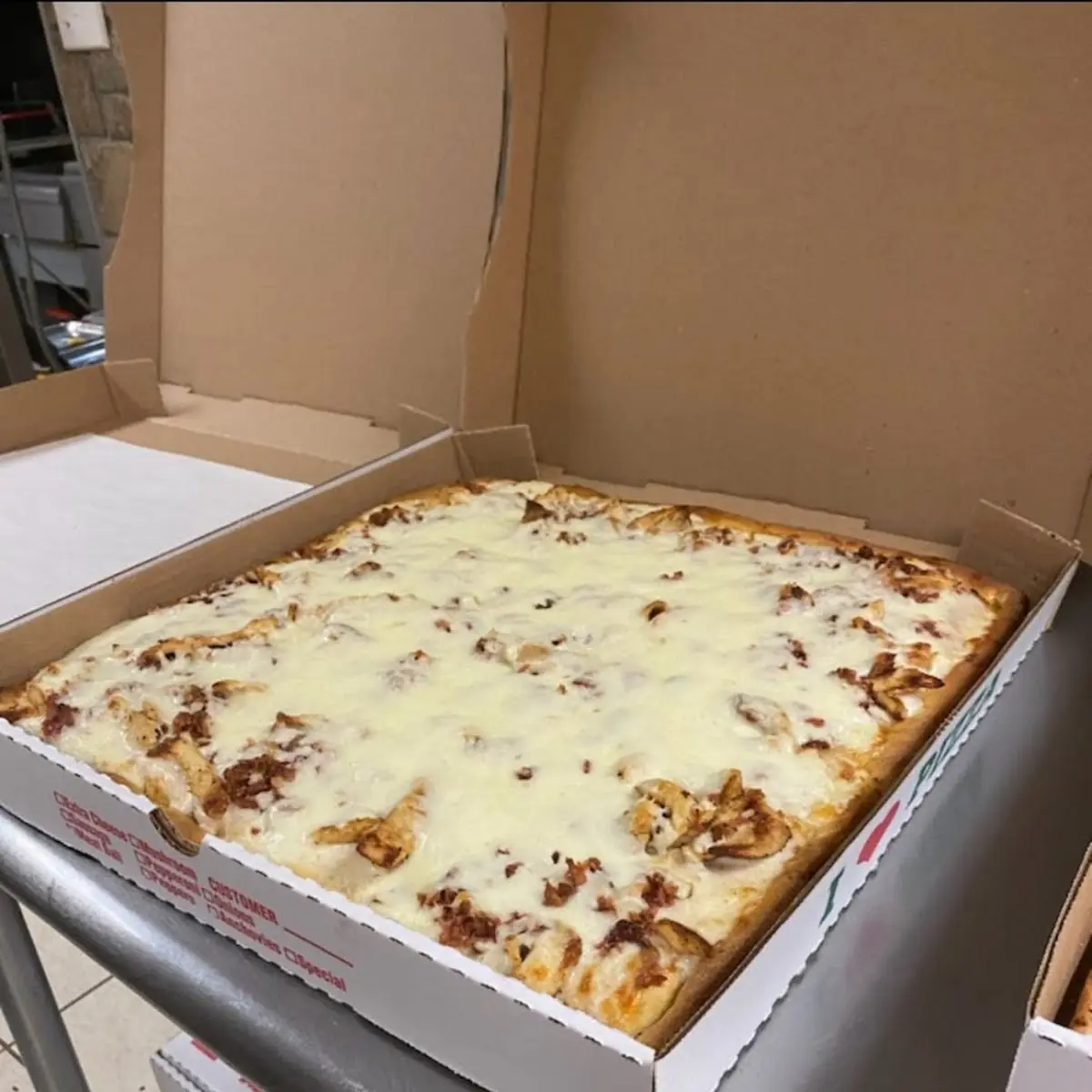 Chicken Bacon Ranch Sicilian Pizza