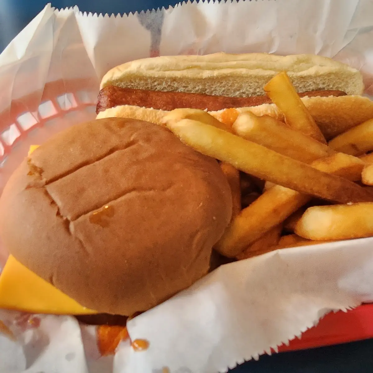 Buffalo Chicken Sandwich and Hotdog