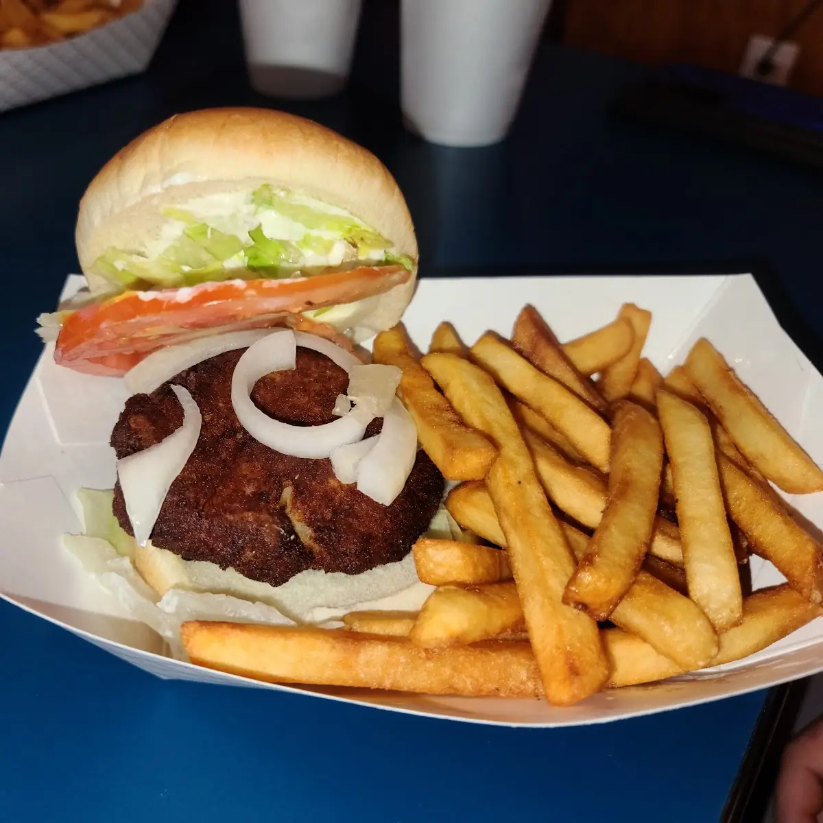 Home Made Crab Cake Sandwich Wfries