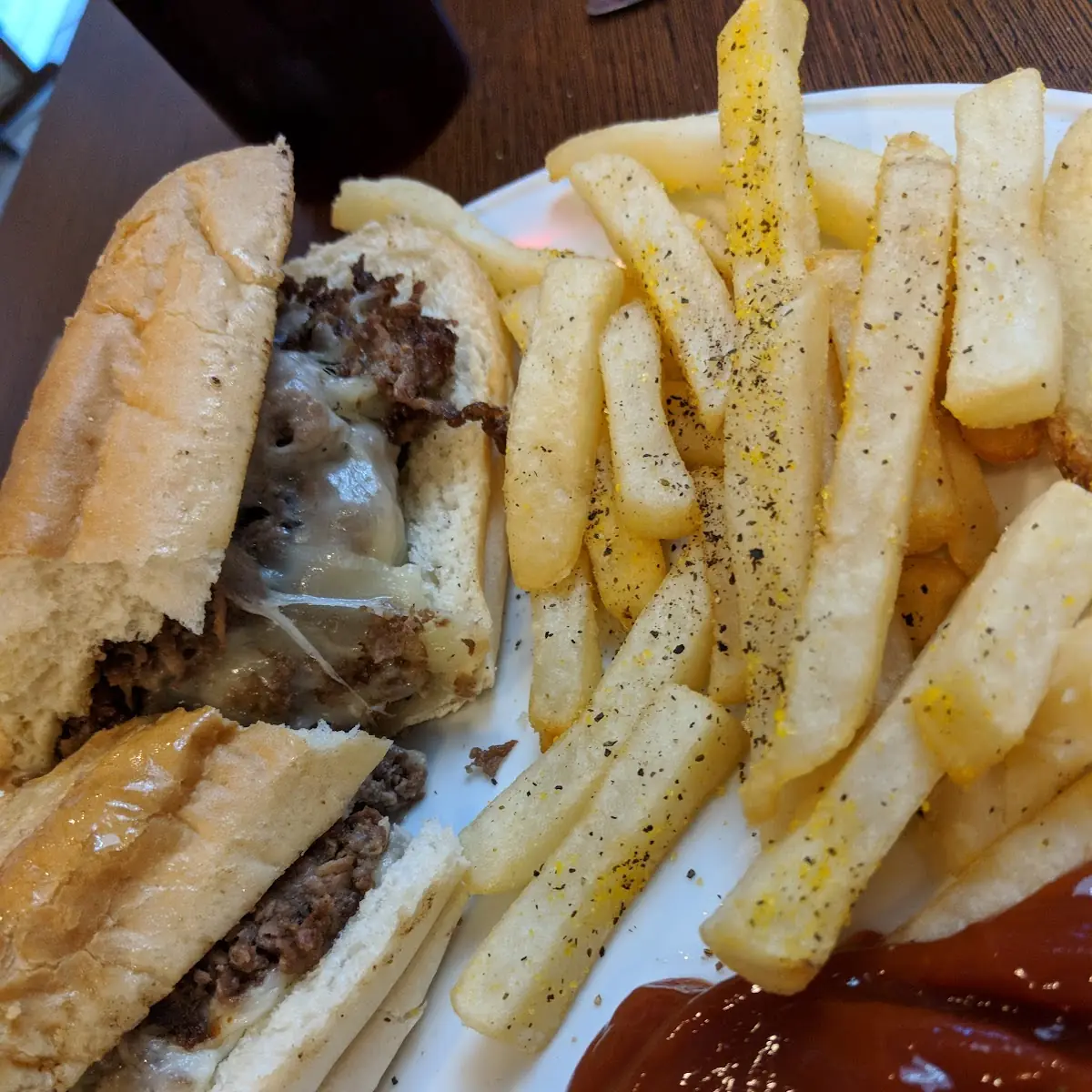 Steak Philly and Fries