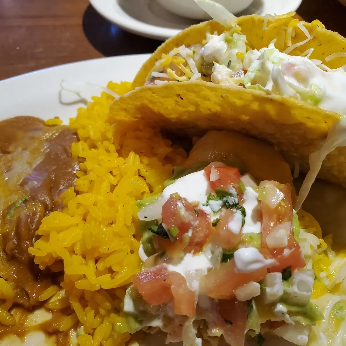Ground Beef Taco and Chicken Enchilada