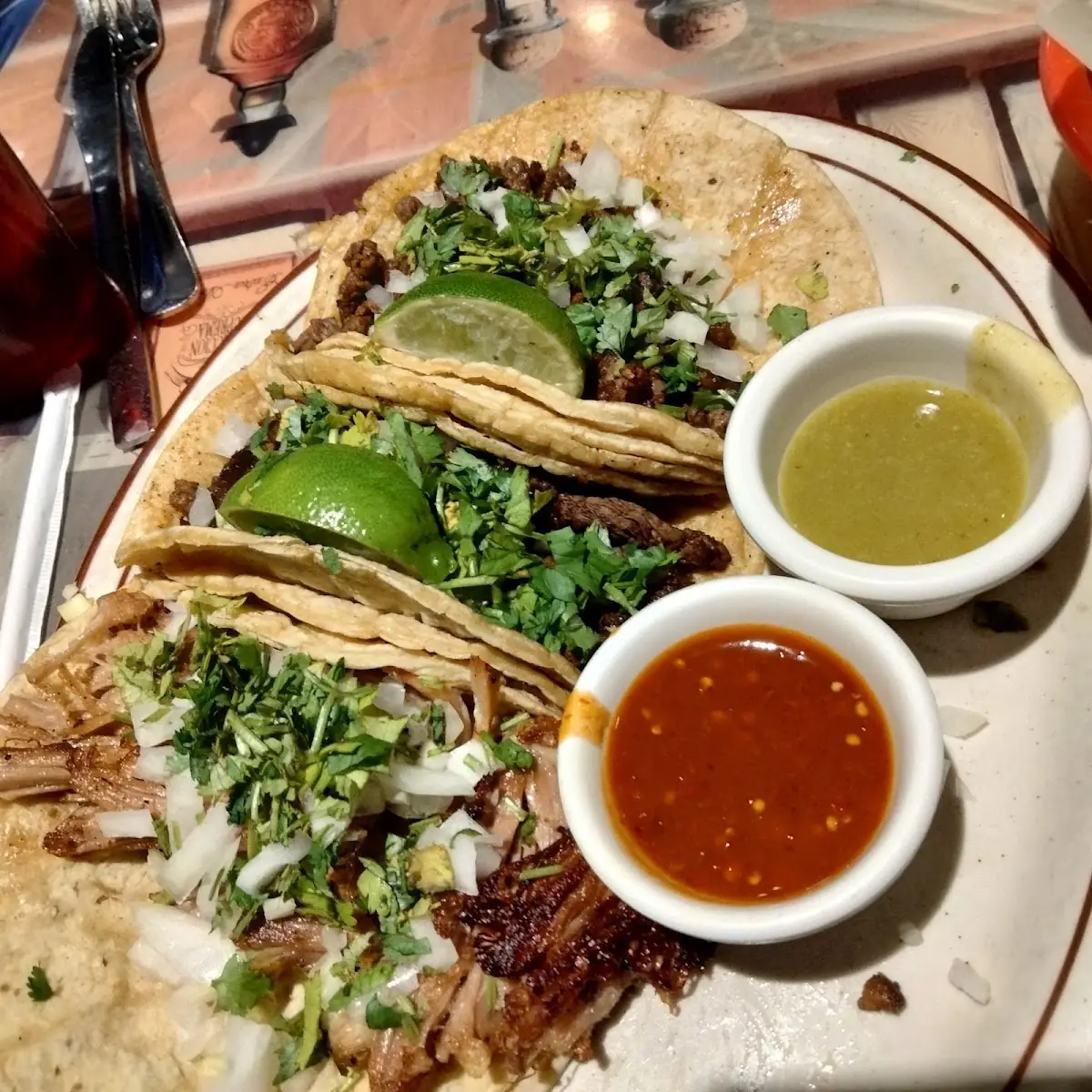 22. Chile relleno, taco and tostaguac.