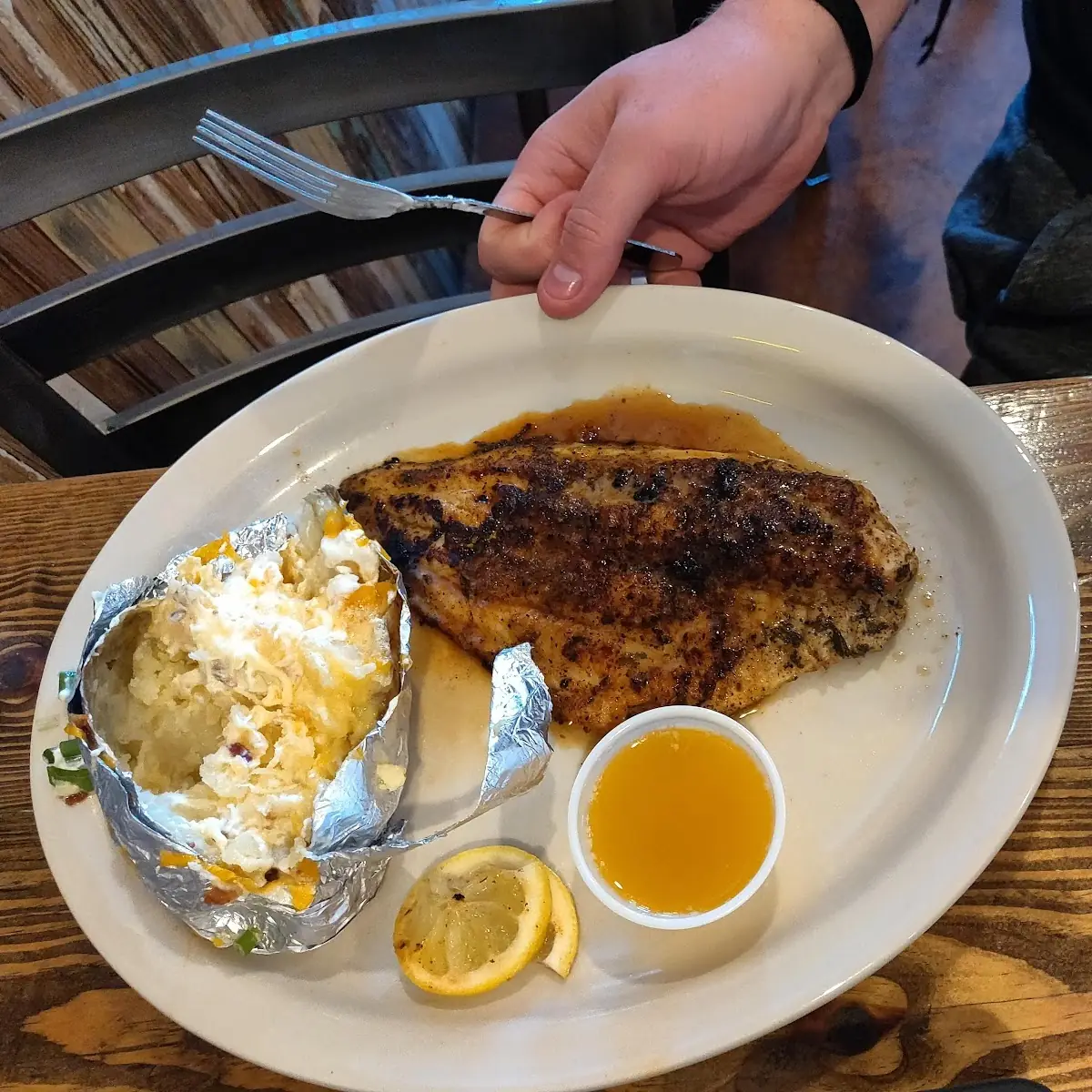 Blackened Catfish Dinner
