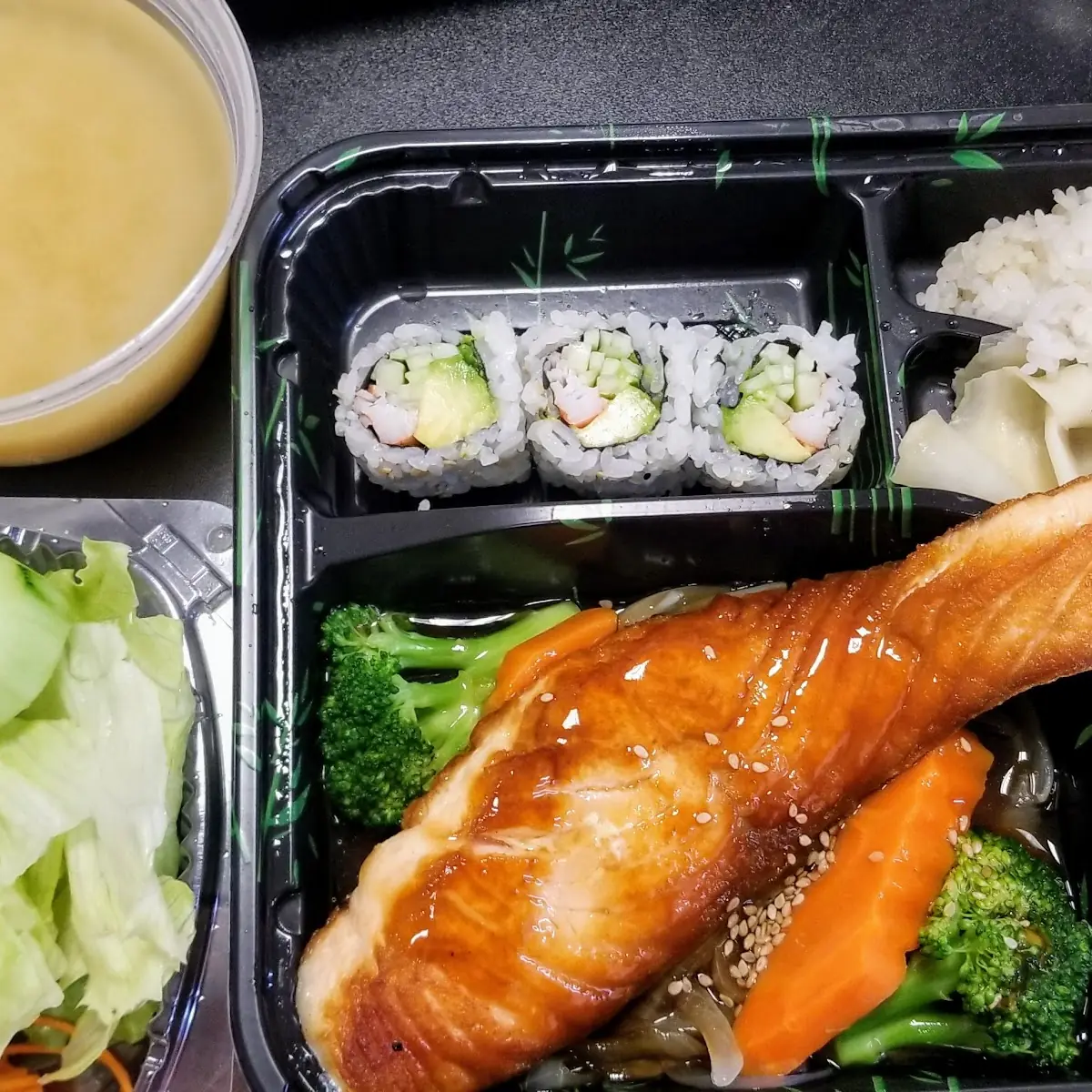 Salmon Teriyaki Bento Lunch