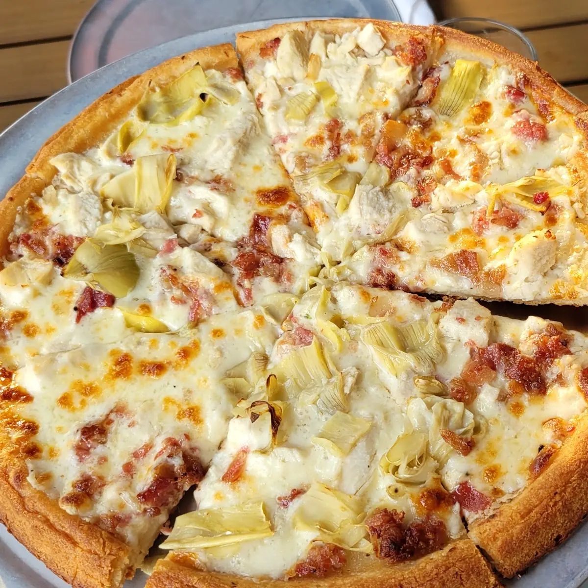 Artichoke Chicken Pizza