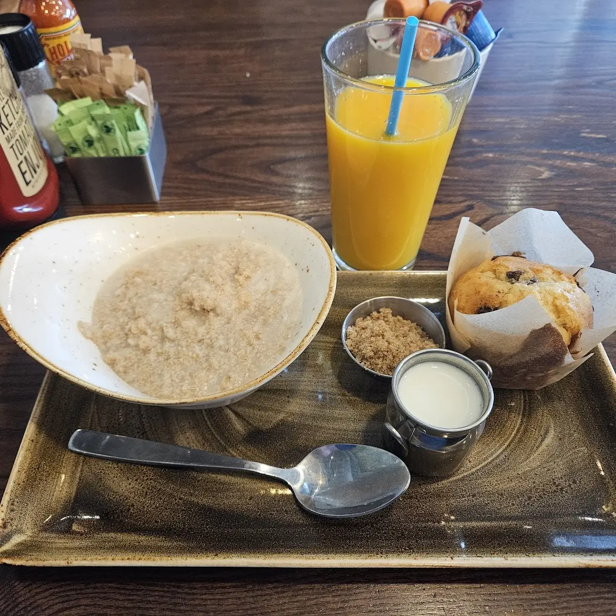 Oatmeal and Blueberry Muffin