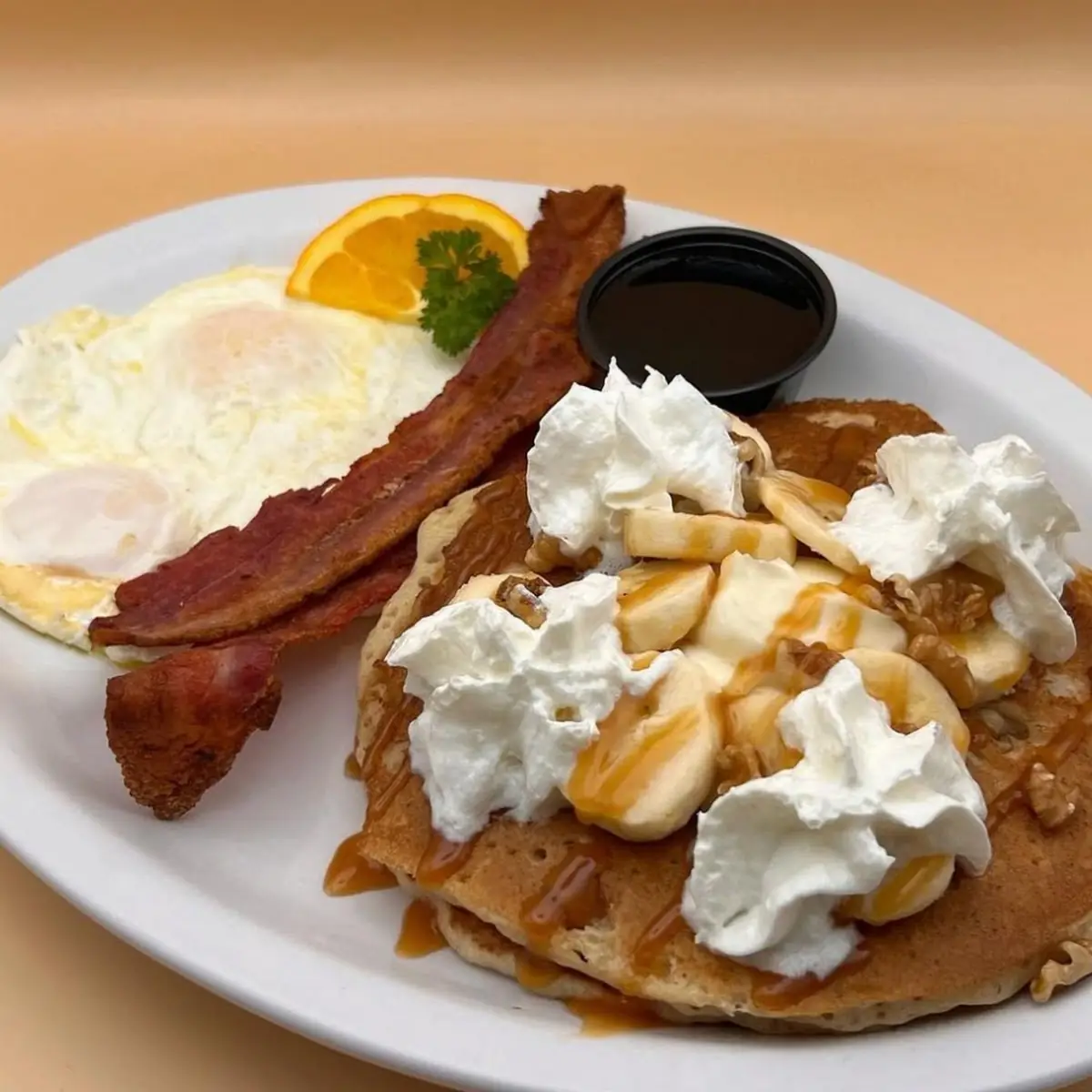 Banana Walnut Pancake Combo