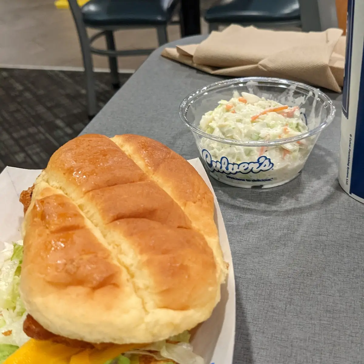 Cod Sandwich and Cole Slaw