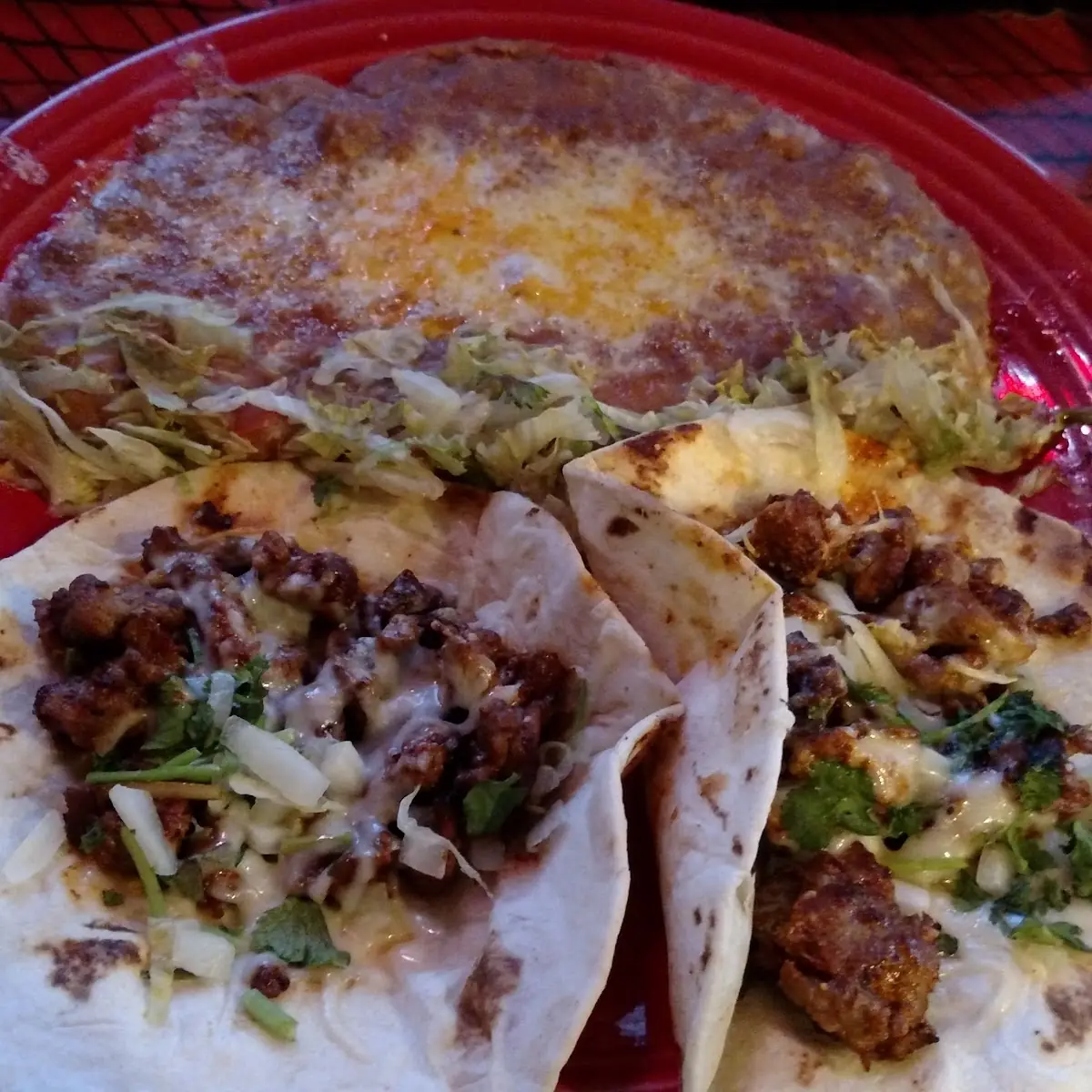 Al Pastor with Double Refried Beans