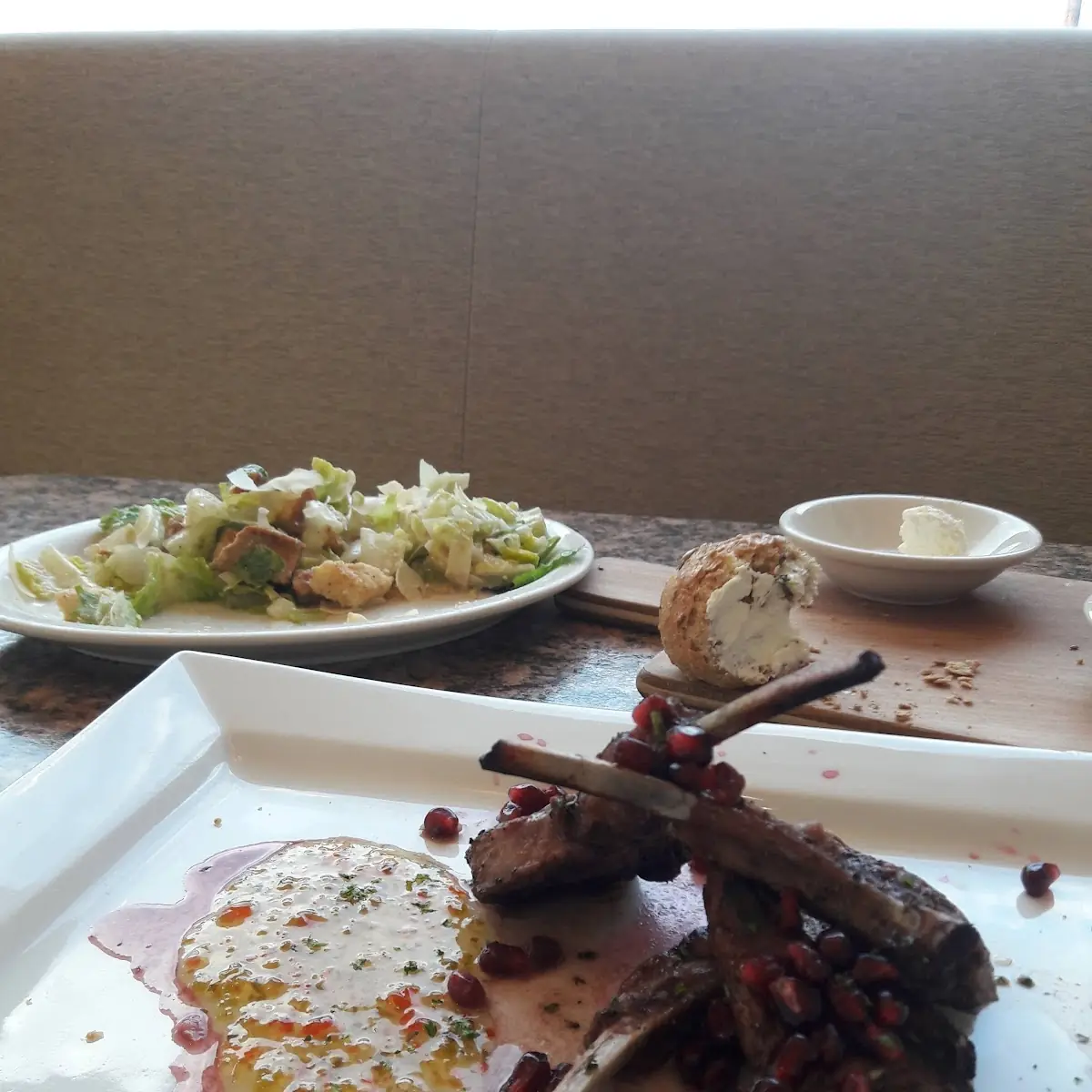 Butterfly Lamb Chops and a Side Cesar Salad