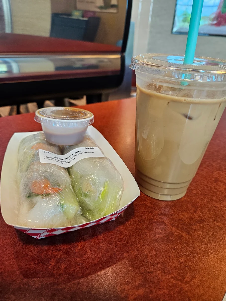 Spring Rolls and Asian Coffee